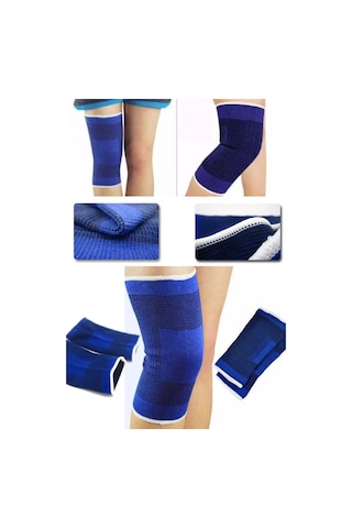 2 Li Elastik Dizlik - Egzersiz Ve Spor Dizliği Büyük Boy 23 Cm