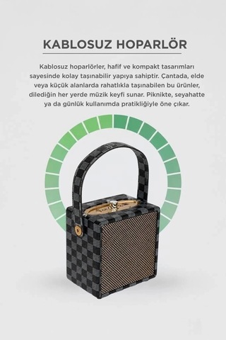 Torima Bluetooth Hoparlör Taşınabilir Speaker Wooden Case X2 Mavi Doğum Günü Seyahat Akustik