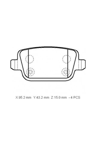 Ford Kuga 08/12 Arka Fren Balatası 2.0/2.5 Tdcı Disk 95,2x43,2x15 Bramax - Fren Ve Ekipmanları