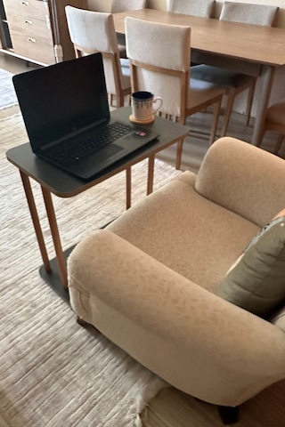 Ahşap Ayaklı Ahşap Tabla C-sehpa Zigon Yan Koltuk Laptop Servis Sehpası Zigon Antrasit Gri 35x60 Antrasit
