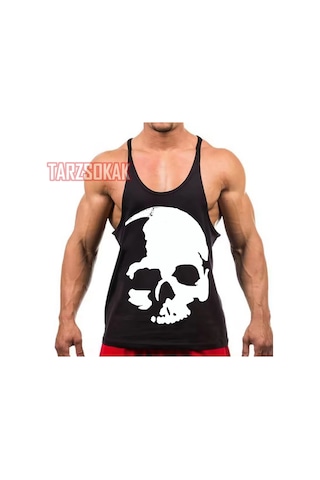 Tarzsokak Gym Tank Top Fitness Sporcu Atleti Gym115 Siyah