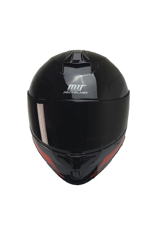 Mts X340 Rosso Fullface Kask Siyah Camlı Parlak Siyah Kırmızı