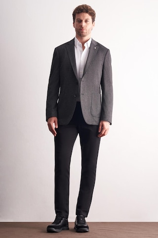 İmza Siyah Mono Yaka Kendinden Desenli Esnek 6 Drop Comfort Fit Classic Ceket 1002255155 Siyah