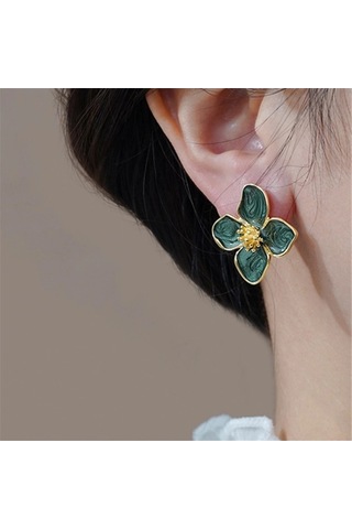 Flybuy Ebegümeci Bırakılan Sır Kız Fransız Küpe Kadınlar İçin 1.50 Cm-gümüş, Moda Stil, Huanzhi Marka Gümüş