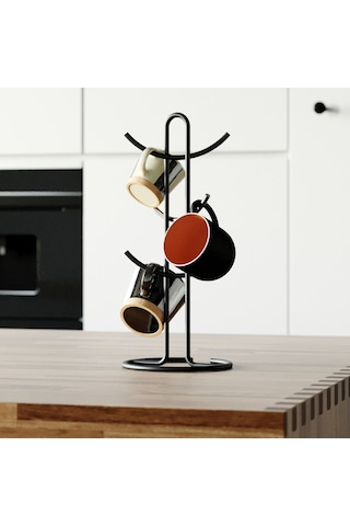 Teknotel Kupa Fincan Askısı Mat Siyah Mg303 Siyah