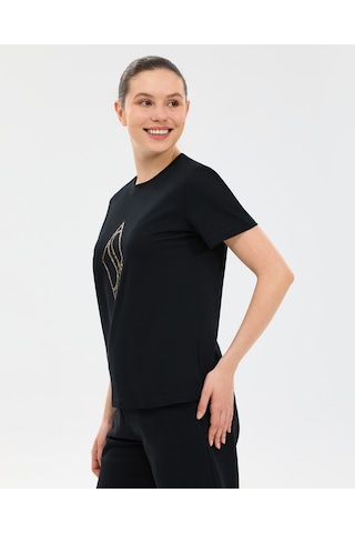Skechers W Regular Fit Graphic T-shirt Kadın Beyaz Tshirt S2610049-3855