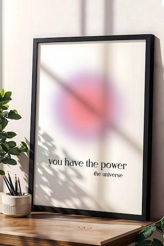 You Have The Power Çerçeveli Tablo Aura Enerji Renkleri - Güç Sende