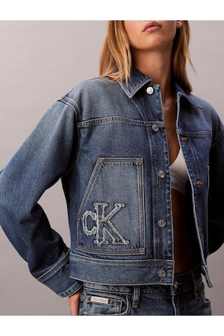 Calvin Klein Workwear Ck Sanded Blue Kadın Mavi Ceket Lv047e906g-3nl Mavi