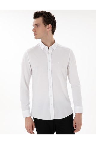 Pierre Cardin Erkek Beyaz Gömlek Desenli 50301749-vr013 Beyaz
