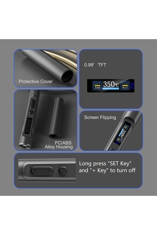 Pazly 90w Taşınabilir Lehim Makinesi - Akıllı Sıcaklık Kontrolü 150-450 C , Ergonomik Tasarım