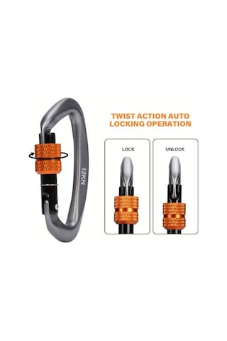 Besthome1 Tcherchı 12kn Karabina Klipsi - Yürüyüş Kamp İçin Siyah