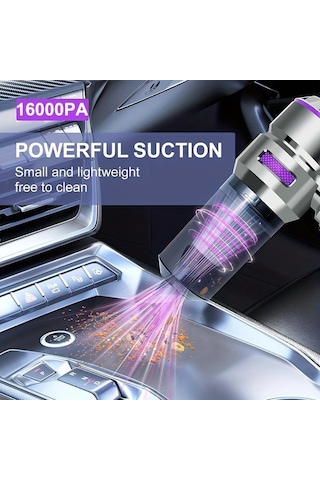 Cordial Mor-16000pa 16000pa Güçlü Emiş 100w Fırçasız Motorlu El Tipi Araba Süpürgesi 4ü 1 Arada Taşınabilir Ev Ofis Kamp İçin