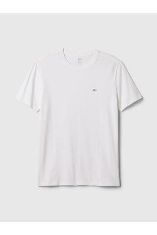 Gap 502022001 V-frch Everyday Soft Micro Logo Crew Erkek Tişört Beyaz