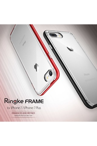 Ringke Frame Apple Uyumlu iPhone 7 İle Çerçeveli Bumper Kılıf Metal Slate