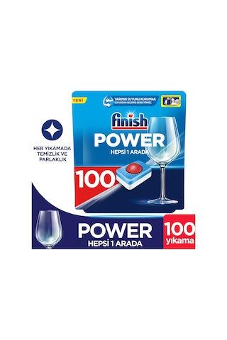 Finish Power Hepsi Bir Arada Max Bulaşık Makinesi Deterjanı 100 Tablet
