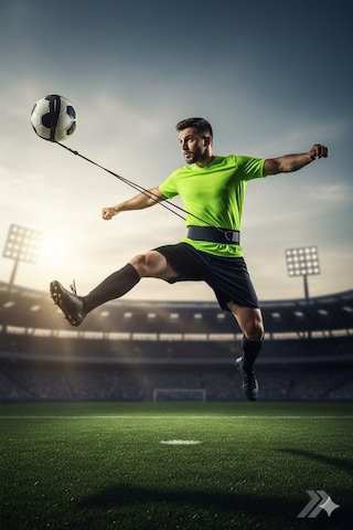 Başlangıç Futbol Seti Antrenman Kemeri + Top Tutucu + Cırtlı Tekmelik Futbol Çalışma Ve Koordinasyon Seti Beyaz