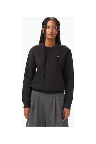 Lacoste Kadın Regular Fit Bisiklet Yaka Sweatshirt Siyah