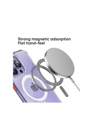 Rock Apple Uyumlu iPhone 14 Plus Air Serisi Magsafe Şeffaf Silikon Kılıf Şeffaf