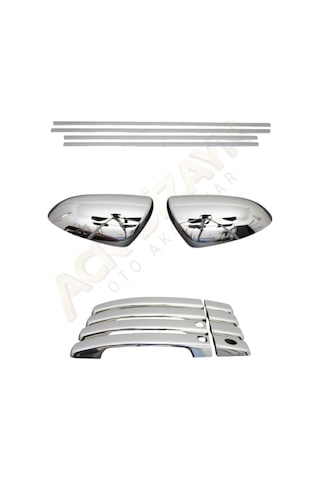 Nissan Qashqai 3'lü Krom Set 2007-2014 Cam .ıtası-kapı Kol-ayna Kapağı
