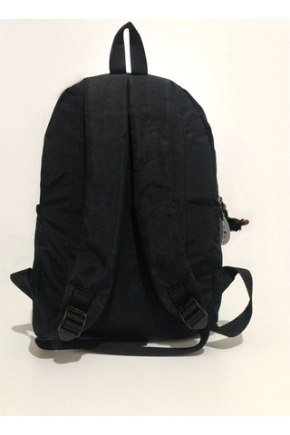 Klinkır Çok Gözlü Okul Için Uygun Kumaş Sırt Çantası Siyah Siyah Siyah