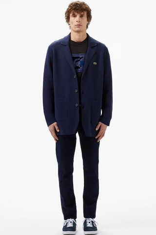 Lacoste Men's Classic Fit V Neck Cardigan Erkek Classic Fit V Yaka Triko Hırka Lacivert Lacivert