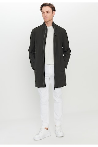 AC&Co / Altınyıldız Classics Erkek Hakı Standart Fit Normal Kesim Dik Yaka Yan Cepli Trençkot Haki