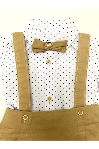 Minaz Baby Papyonlu Üçlü Takım Toprak