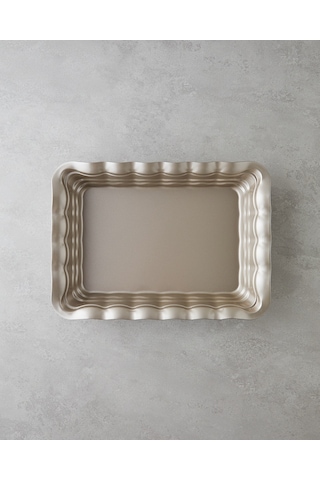 English Home Patisserie Prince Karbon Çelik Dikdörtgen Fırın Kabı 38x27 Cm Şampanya Şampanya