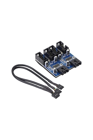 Anakart Usb 9 Pin Hub Erkek 1-2/4 Dişi Usb 2.0 Splitter Uzatma Kablosu