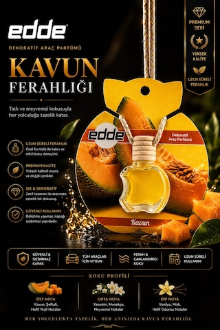 Edde Kavun Kokulu Askılı Apple Araba Araç Oto Kokusu Dikiz Aynası Kokusu 001