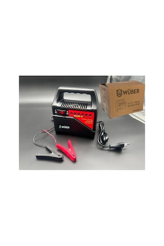 Wüber 6-12v Akü Şarj Cihazı 6 Amper Kablolu Kıskaçlı Motor Araç Akü Şarjı