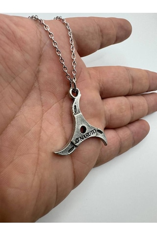 Naruto Anime Ninja Yıldızı Figürlü 60 Cm Zincirli Unisex Kolye Shuriken Cosplay Takı Çok renkli