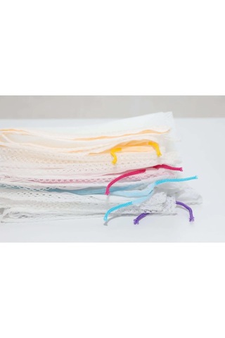 2'li Set 2 Adet Sütyen Yıkama Topu Ve 2 Adet Çamaşır Yıkama File Beyaz