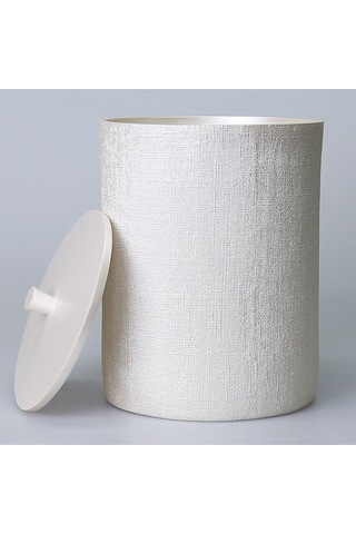 Linen Çöp Kovası İnci Siyah