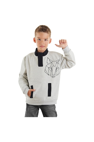 Denokids Mshb&g Kurt Erkek Çocuk Sweatshirt - Gri