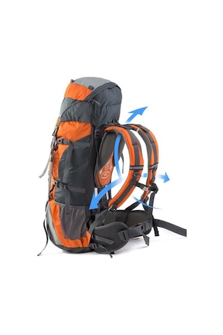 Naturehike Kamp Çantası 70 Litre - Turuncu Çok Renkli