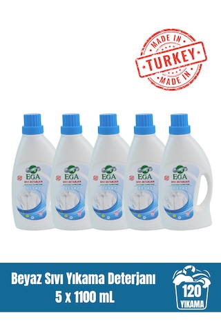 Beyaz Sıvı Yıkama Deterjanı 5x 1100 Ml 5 L