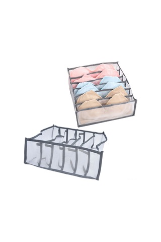 Skycity Nylon Mesh Organizer: Çok Amaçlı Giyim Depolama Kutusu, Katlanabilir, Bölmeli, Hava Geçirgen, Sıcak Ve Çorap İçin Gri 6 Bölmeli Çok Renkli