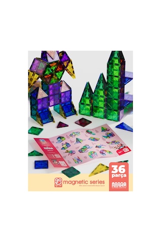 Go Magnetic Series 36 Parça Manyetik Yapı Blokları Original - Mıknatıslı Manyetik Bloklar