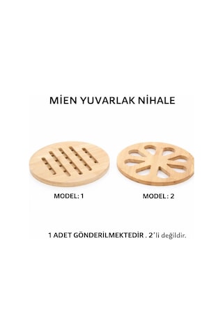Mien Bambu Yuvarlak Nihale Ahşap