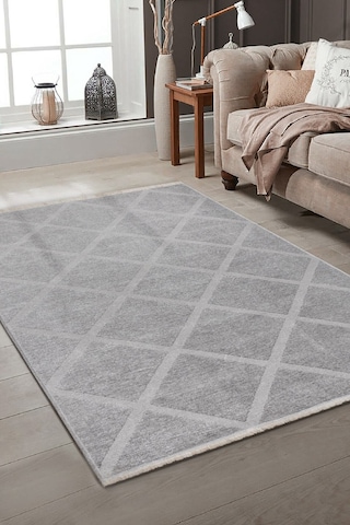 Rodney Vl Yıkanabilir Kaydırmaz Çift Taraf Pamuk Dokuma Beyaz Rix Premium Kalite Kilim A.gümüş