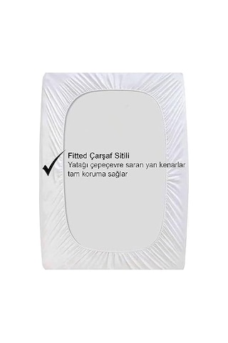Vionel Home%100 Pamuk Full Kenar Fitted Sıvı Geçirmez Tek Çift Kişilik Bebek Yatak Koruyucu Çarşaf Alez 180x200 Açık Antrasit