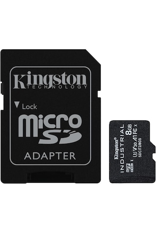 Kingston Sdcıt2-8gb 8gb Microsdhc Industrial C10 A1 Pslc Card + Sd Adapter Hafıza Kartı
