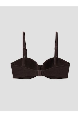 Lcw Dream Kahverengi Balenli Dolgusuz Kadın Büzgülü Bikini Üst