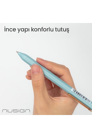 Nusıgn Jel Kalem 0.5 Mm İnce Uç Pürüzsüz Yazı Kalemi Çok Renkli
