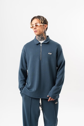 Respire Erkek Yarım Fermuarlı Modal Sweatshirt Petrol
