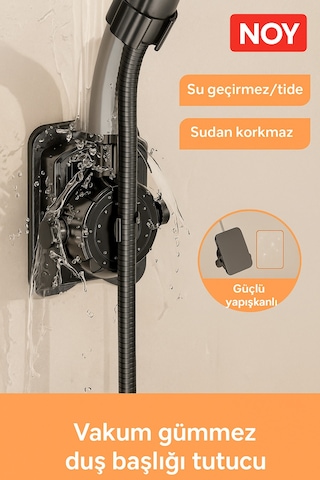 Duş Başlığı Tutucu Su Geçirmez Güçlü Yapışkanlı Ayarlanabilir Duş Askısı Çok Renkli