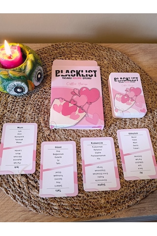 Blacklist Yasaklı Kelime Oyunu Çiftler Yarışı Kese Hediyeli 50 Kart Eğlenceli Grup & Parti Oyunu