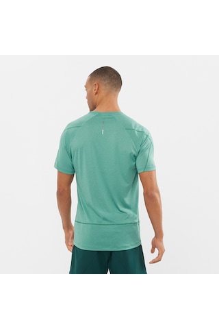 Salomon Cross Run Erkek Koşu Tişört Pacific Lc1869700 Yeşil