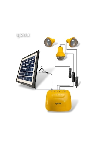 Solar Panelli Kamp, Karavan, Bahçe, Balkon Aydınlatma Seti